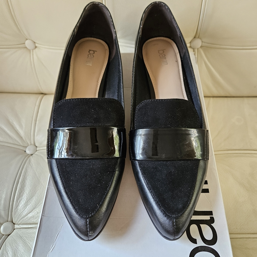 Bar III Black Leather Dress Loafers Flats-Size 10M